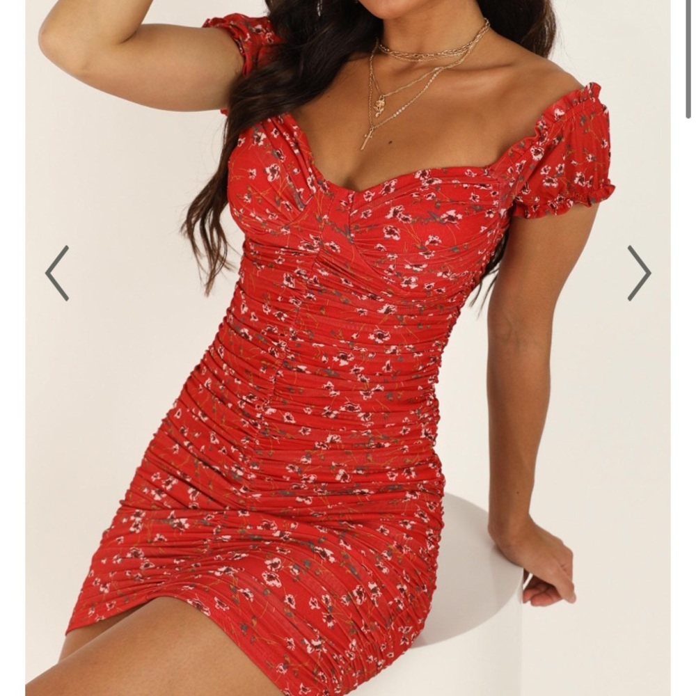 Red Floral Dress